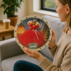Enesco “Happy Holidays Barbie” 1988 Christmas Collector Plate – Limited Edition